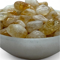 Pachamama Essentials Citrine tumbled stone in purse or pocket to boost good-luck energy