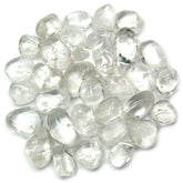Pachamama Essentials Clear Quartz Tumbled 5 stones for meditation and energy focus.
