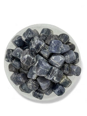Pachamama Essentials Iolite tumbled stone stimulates Third Eye for inner perspective.