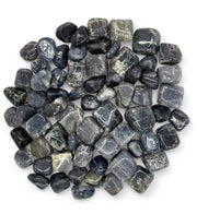 Pachamama Essentials Iolite tumbled stone for visualization focus and future insights.