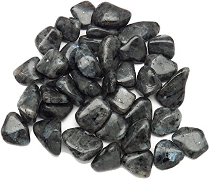 Pachamama Essentials Larvikite tumbled stone 20-25 mm with blue-silver flashes for grounding