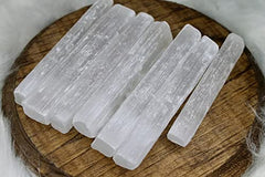 Pachamama Essentials selenite logs 2 lbs bulk for cleansing crystals