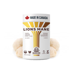 Pacific Rim Mushrooms Lions Mane powder bottle showing pure organic extract for cognitive support