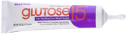 Paddock Laboratories glucose gel grape tube, front view, quick on-the-go energy