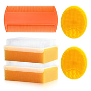 PAKENYESHA cradle cap brush set overview for gentle newborn scalp care.