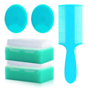 PAKENYESHA cradle cap brush 5pcs set for gentle newborn scalp care