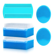 PAKENYESHA cradle cap brush set blue for gentle scalp cleansing and soothing cradle cap