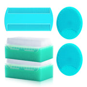PAKENYESHA cradle cap brush set with soft bristle brushes for gentle newborn cleansing.