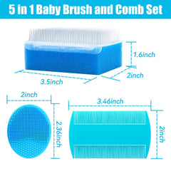 PAKENYESHA soft bristle brush blue highlighting calming touch during baby bath time