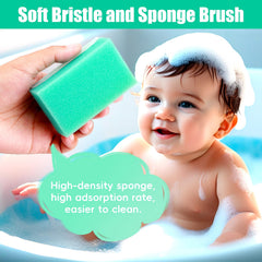 PAKENYESHA sponge brush provides thorough cradle cap cleaning