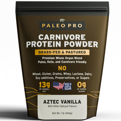 Paleo Pro Carnivore Complete Aztec Vanilla bag for keto-friendly nutrition on the go