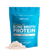Paleovalley bone broth protein powder vanilla tub for daily protein support