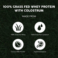 Paleovalley colostrum powder tub highlighting immune and gut-friendly ingredients.