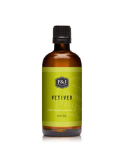 P&J Trading Vetiver fragrance oil bottle with euro dropper cap for candles and projects.