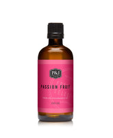 P&J Trading Passion Fruit fragrance oil bottle for versatile candle making and diffusers.