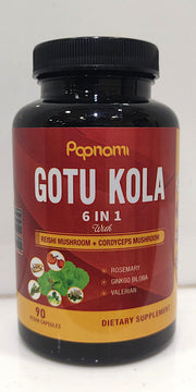 Papnami Gotu Kola Extract Capsules bottle-front supports daily mental clarity