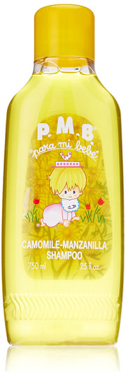 Para Mi Bebe Chamomile Shampoo bottle, gentle daily cleansing for baby hair.