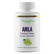 Paradise Herbs Amla capsule close-up highlighting antioxidant-rich formulation for daily support.