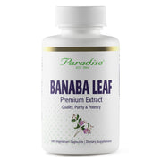 Paradise Herbs Banaba 12:1 extract bottle close-up for antioxidant support.