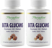 Paradise Herbs Beta Glucans bottle—vegan, gluten-free daily wellness