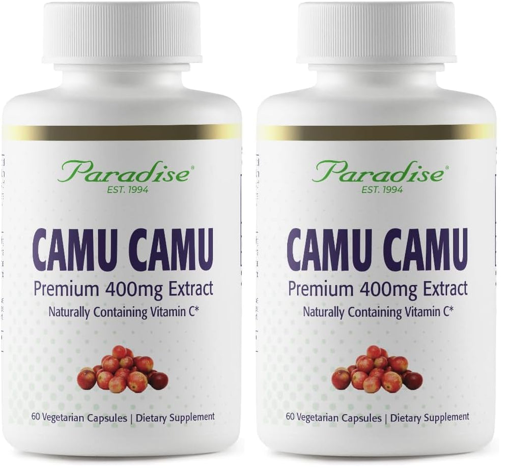 Paradise Herbs Camu Camu extract bottle front highlights daily wellness use
