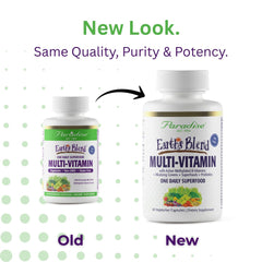 Packaging shows Made in USA and cGMP quality badge on Earth's Blend.
