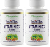 Paradise Herbs Earths Blend Vitamin D3 bottle front for daily bone and immune support.