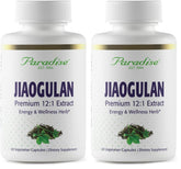 Paradise Herbs Jiaogulan bottle with vegan adaptogen label