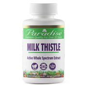 Paradise Herbs Milk Thistle bottle with active spectrum capsules for easy daily use