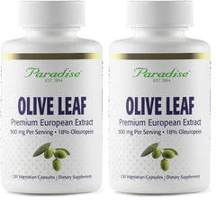 Paradise Herbs Olive Leaf Extract bottle close-up showing purity for daily wellness.