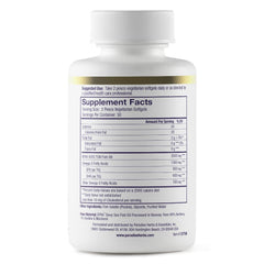 Paradise Herbs Omega-Sure softgels on tray illustrating easy daily use and overall well-being.