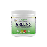 Paradise Herbs ORAC Energy Greens bottle shows organic greens and berries for daily vitality.