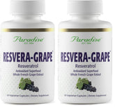 Paradise Herbs Resveragrape bottle may support daily vitality with a polyphenol-rich formulation.