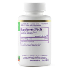 Paradise Herbs Shilajit Extract capsules arranged, showcasing convenient daily dosing and purity.