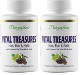 Paradise Herbs Vital Treasures capsules for hair, skin, and nails support and daily vitality.