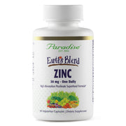 Paradise Herbs Zinc bottle front shows zinc picolinate formula aimed at immune support.
