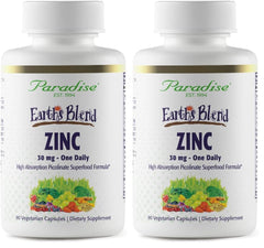 Paradise Herbs zinc picolinate bottle highlights premium immune support