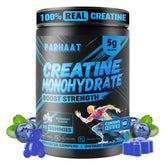 Parhaat Creatine Monohydrate Gummies blueberry bottle for on-the-go workouts and recovery.