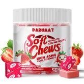 Parhaat Iron Soft Chew strawberry bottle for daily iron support