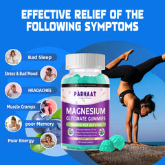 Parhaat Magnesium Glycinate Gummies nutrition label: transparent minerals and vitamins information.