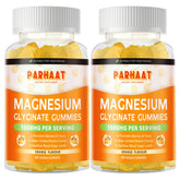 Parhaat Magnesium Glycinate Gummies orange bottle, potential mood support.