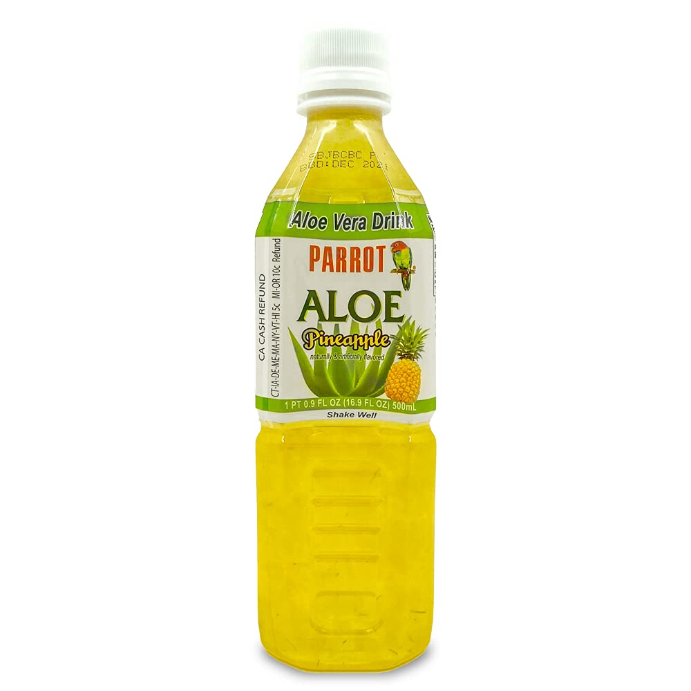Parrot Aloe Pineapple juice pack of 10 for convenient on-the-go refreshment.