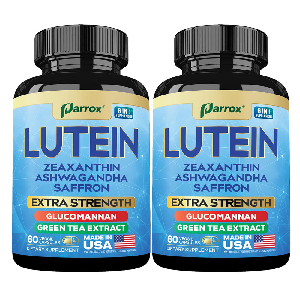 Parrox bottle front showing vegan eye health supplement