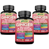 Parrox Ginger 16-in-1 bottle with capsules for daily wellness support.