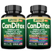 Parrox CanDitox bottle front showing oregano blend for convenient daily supplementation.