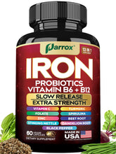 Parrox iron supplement bottle with capsules for daily nourishment