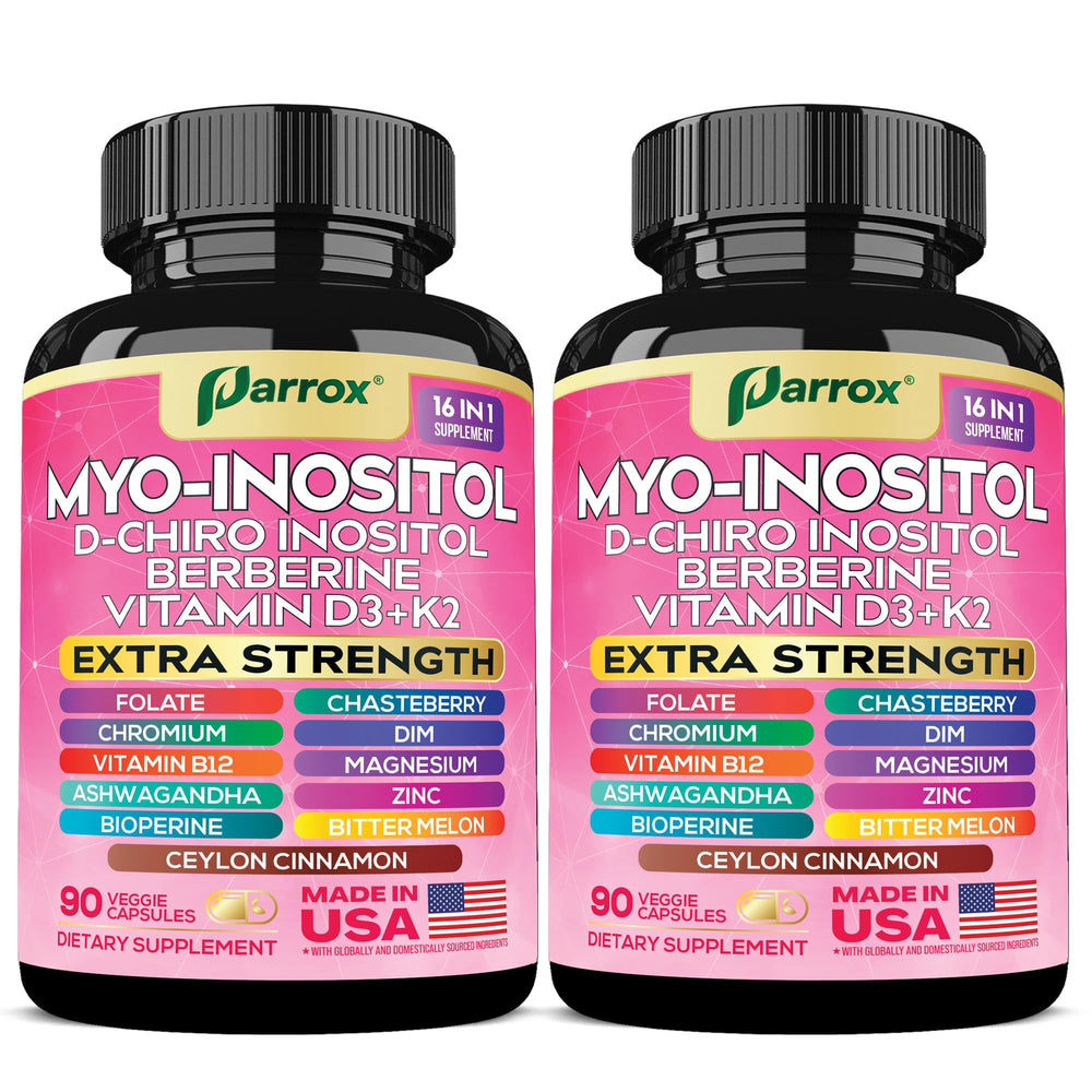Parrox Myo-Inositol bottle front for daily balance support.