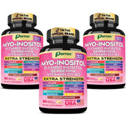 Parrox Myo-Inositol bottle with capsules supporting daily hormonal balance.