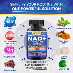Parrox NAD+ capsules close-up emphasizing easy daily intake