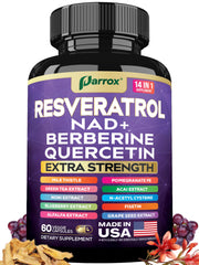 Parrox Resveratrol with Milk Thistle bottle showing plant-based antioxidant support.